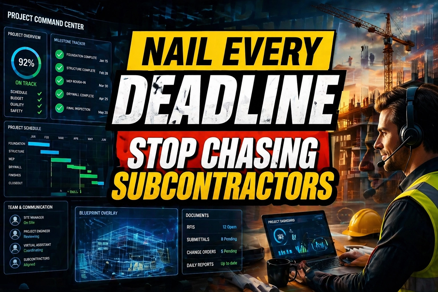The 2026 Construction Virtual Assistant Playbook: Nailing Project Timelines & Admin Overhead.